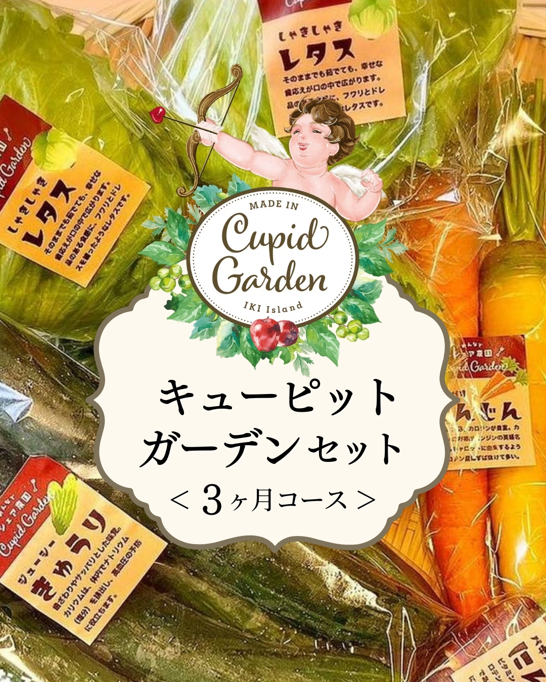 【壱岐島農業プロジェクト】Cupid Gardenセット＜３ヶ月コース＞